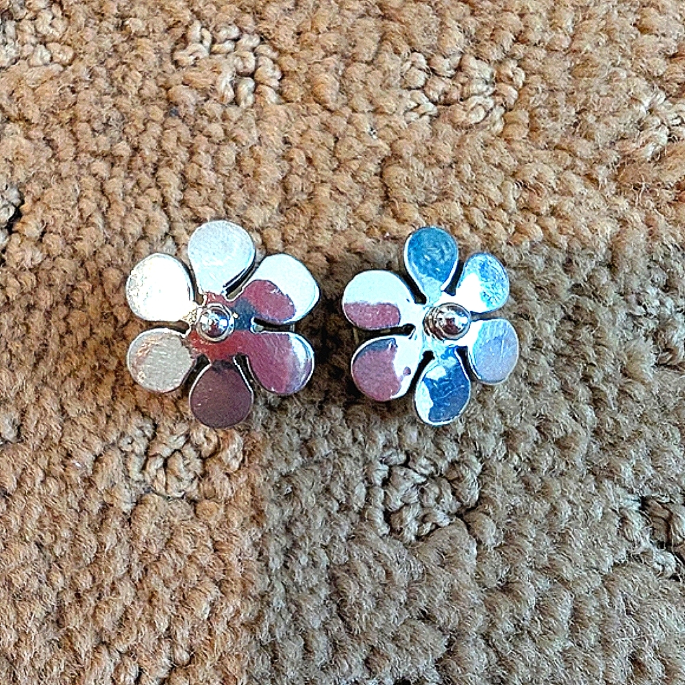 sterling Silver Flower Earrings